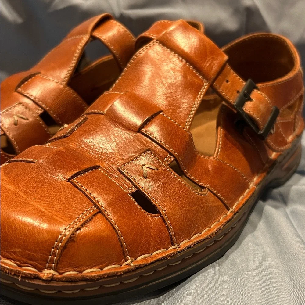 Men's Josef Seibel Tan Leather Sandals
